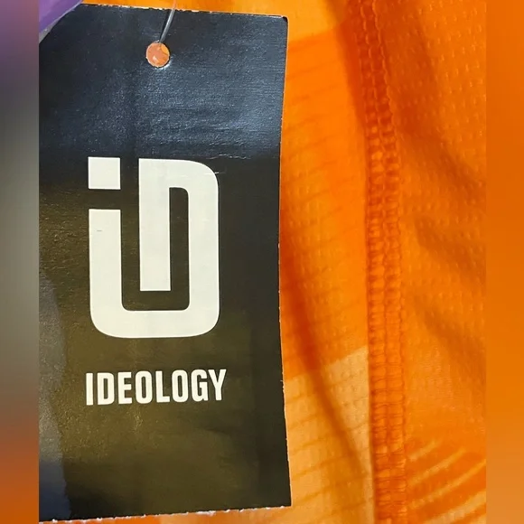 NWT Ideology Juniors Boys Youth Orange Abstract Geometric Tank Top Size L - Picture 6 of 7